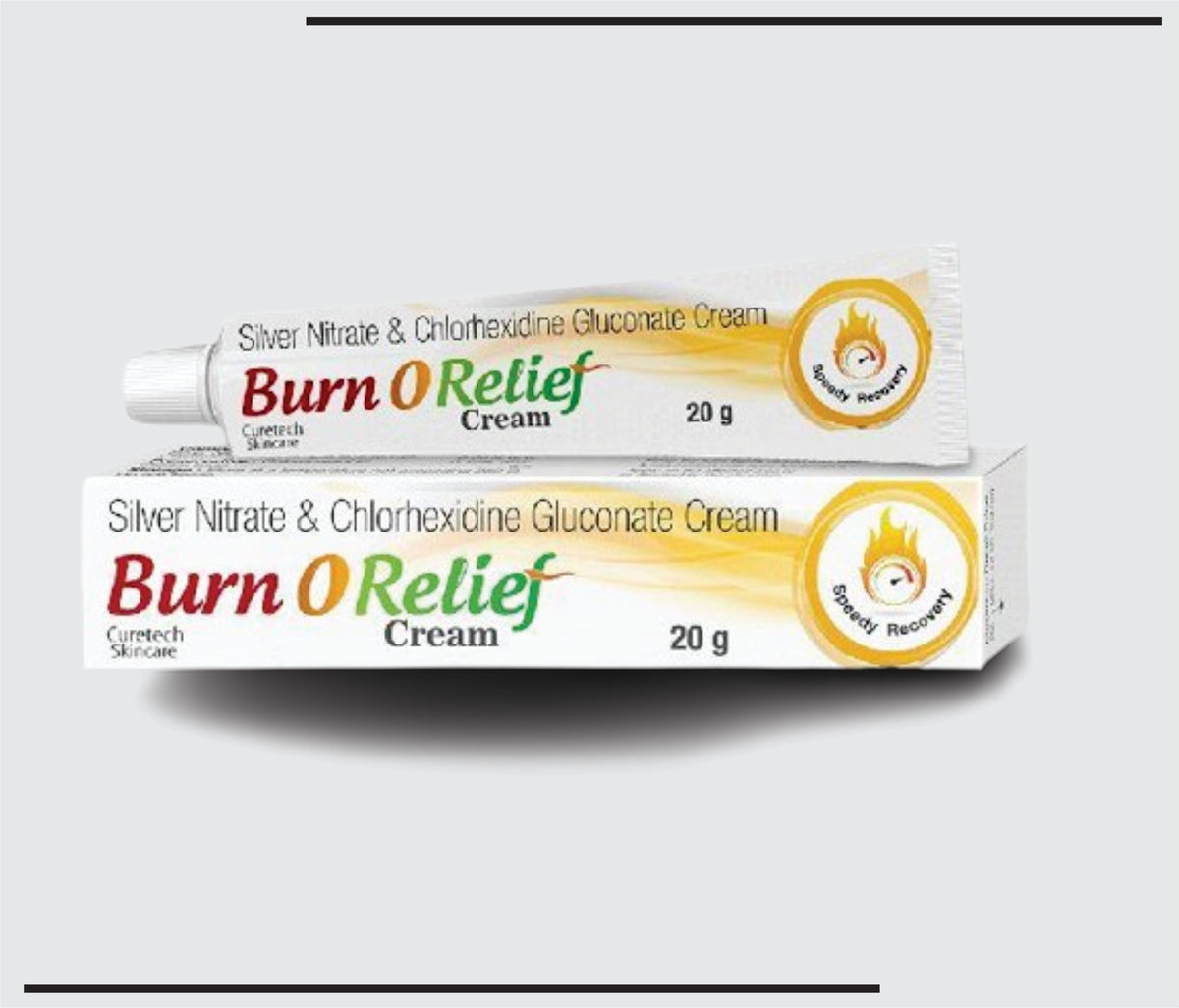 Burn O Relief (20g) Silver Nitrate + Chlorhexadine Gluconate Cream by Csc
