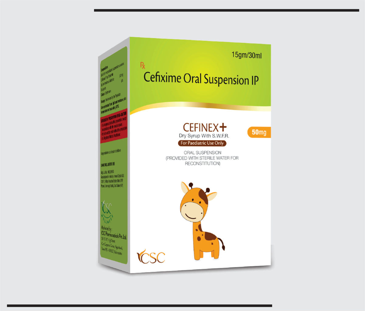 Cefinex + (30 ml) Cefixime 50mg by Csc