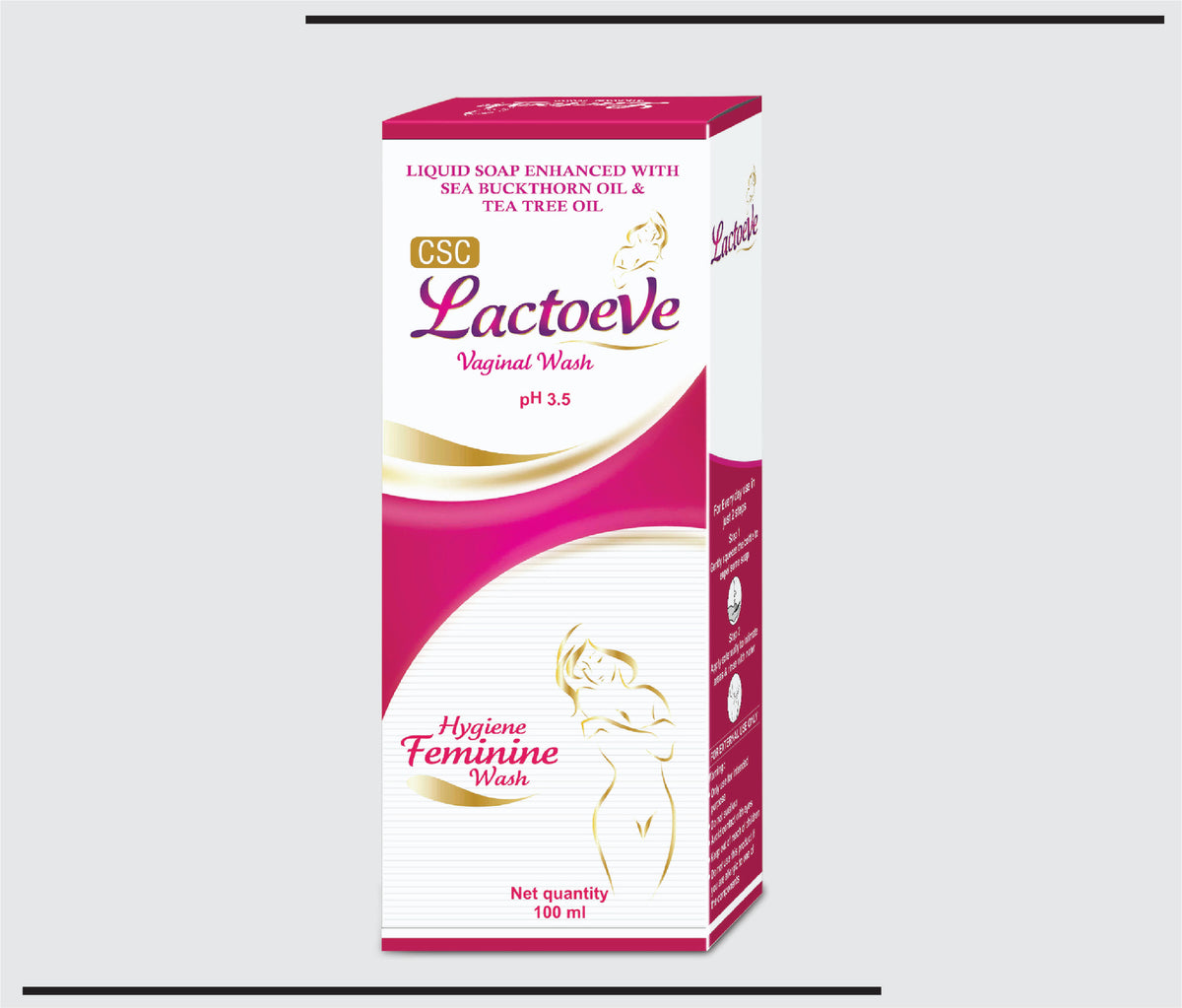 Lactoeve Wash (100ml) Lactoserum, Lactic Acid, Sea Buckthorn Oil Vaginal Wash by Csc