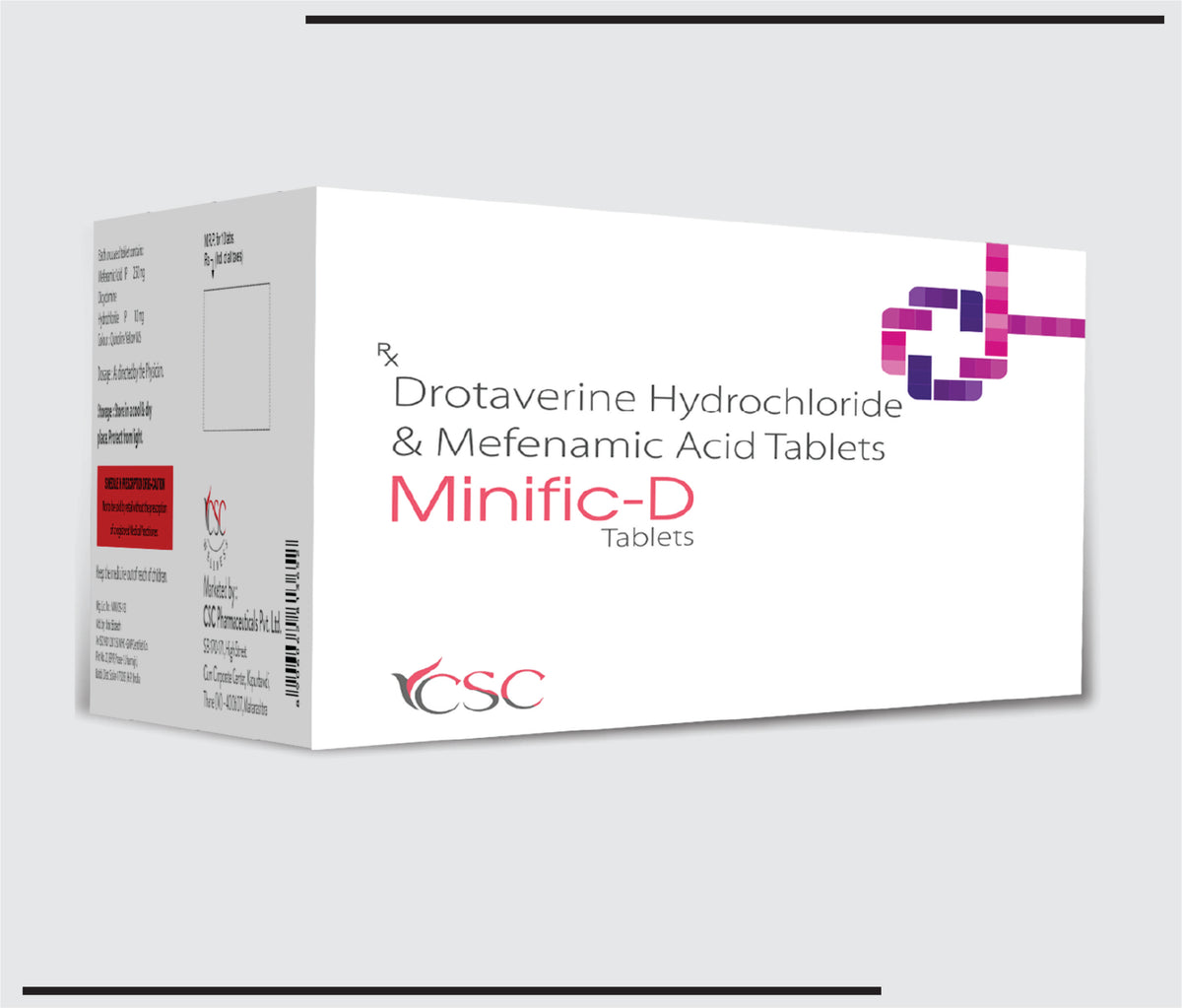 Minific D (20x10) Drotaverine HCL 80mg + Mefenamic Acid 250mg by Csc