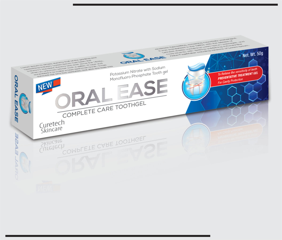 Oral Ease Toothgel (50g) Potassium Nitrate 5.0% w/w + Sodium Monofluorophosphate 0.75% by Csc
