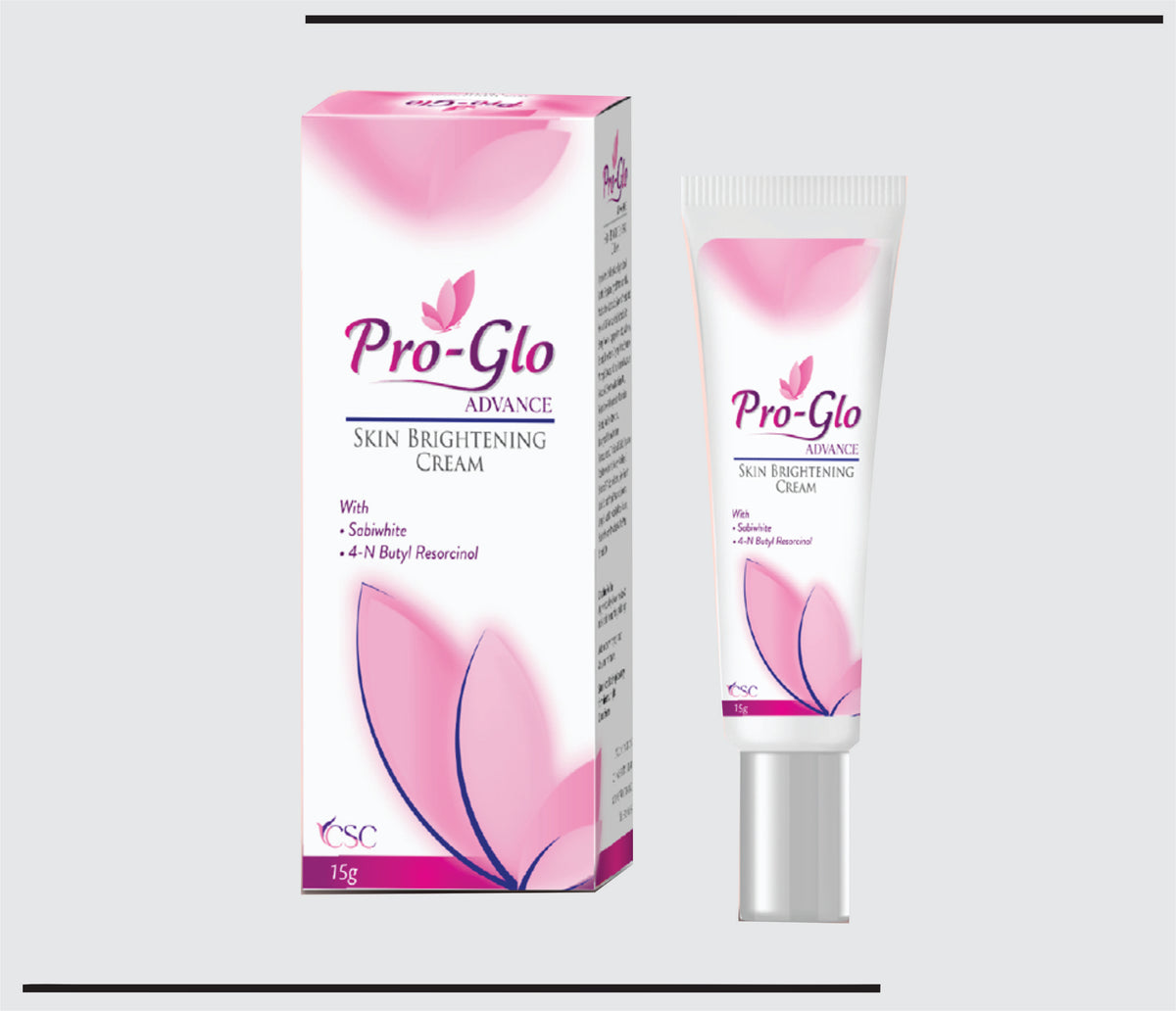 ProGlo Advance (15 gm) Skin Brightening Cream with Sabiwhite, 4-N Butyl Resorcinol by Csc