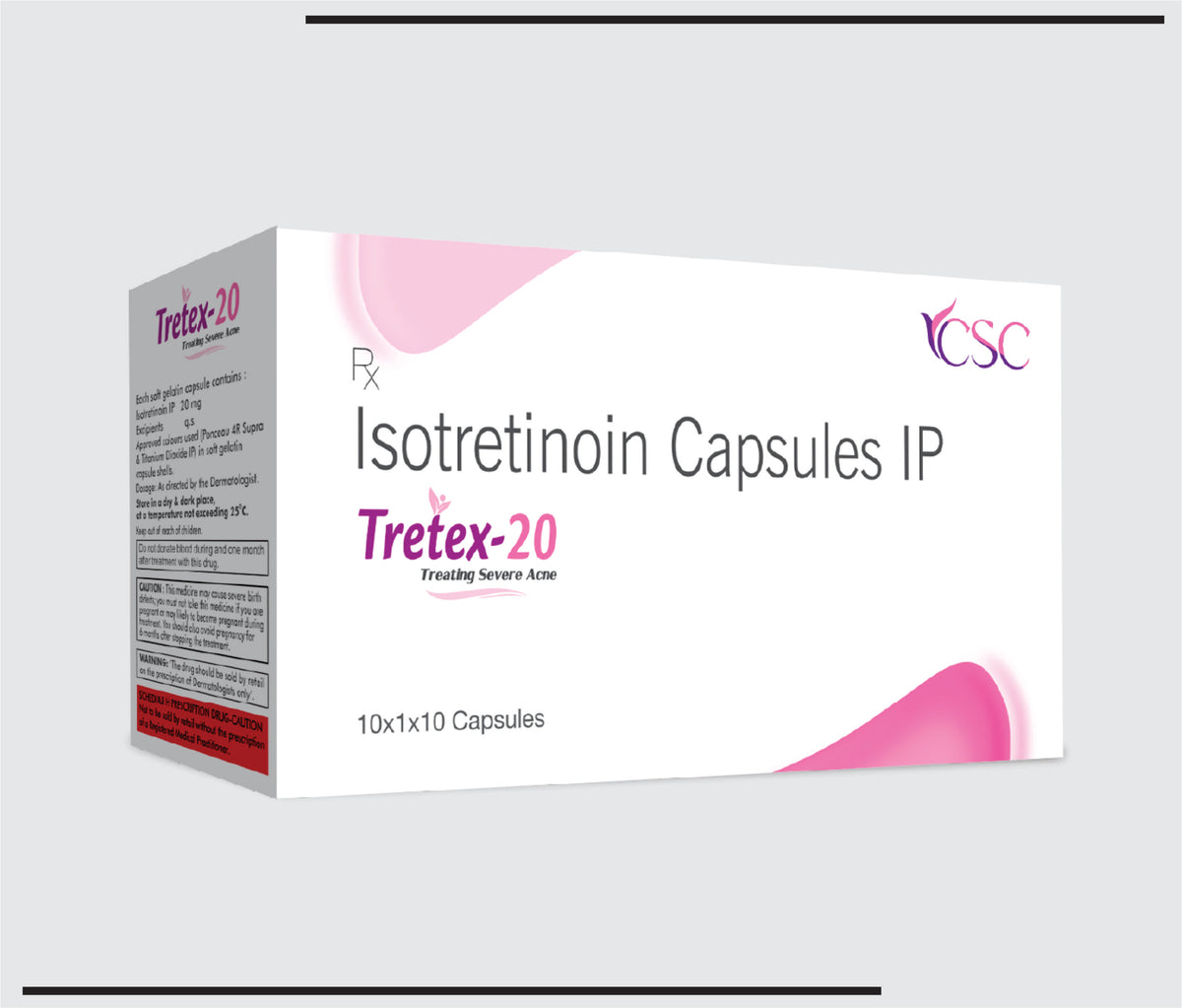 Tretex 20 (10x1x10) Isotretinoin 20mg by Csc