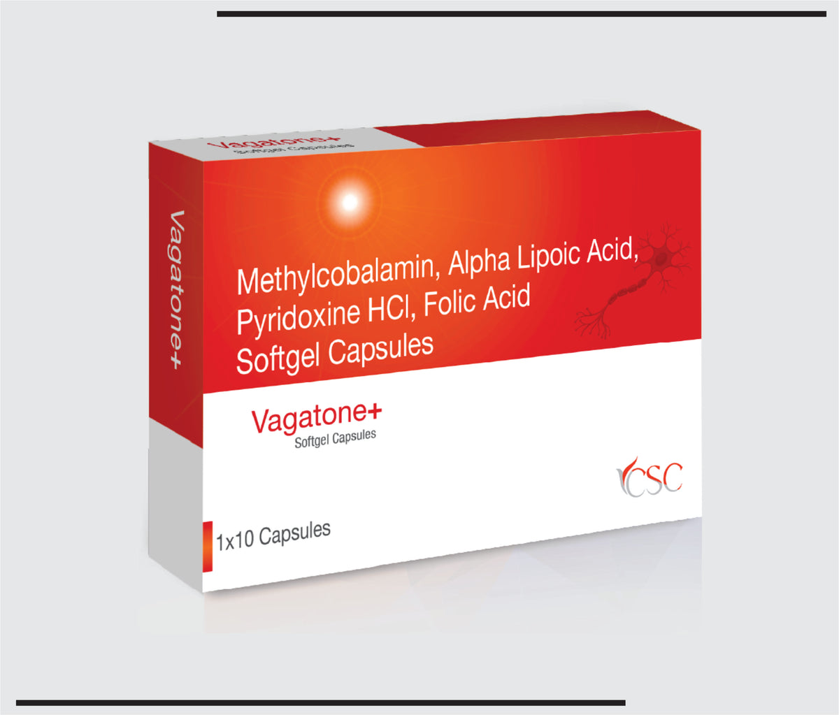 Vagatone + (10x1x10) Methylcobalamin 1500mcg + Alpha Lipoic Acid 100mg + Pyridoxine HCI 3 mg + Folic Acid 1.5mg by Csc