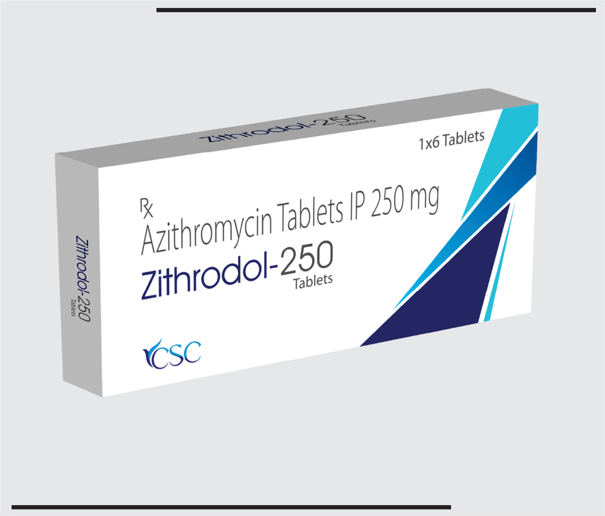 Zithrodol 250 (10x1x6) Azithromycin 250 mg by Csc