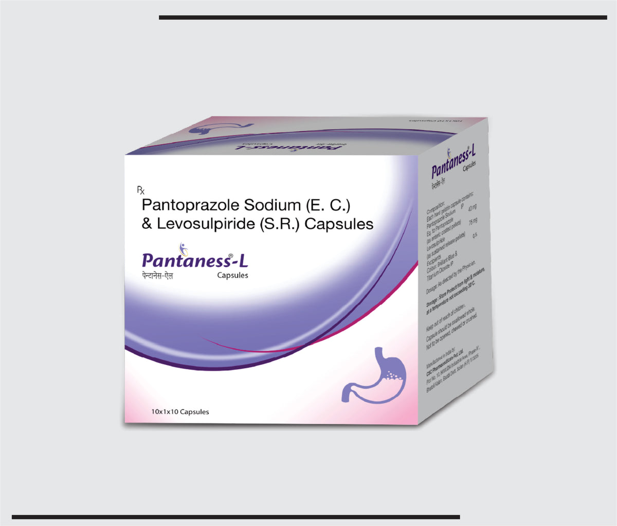 Pantaness L (10x1x10) Pantoprazole 40 mg + Levosulpride 75 mg SR by Csc