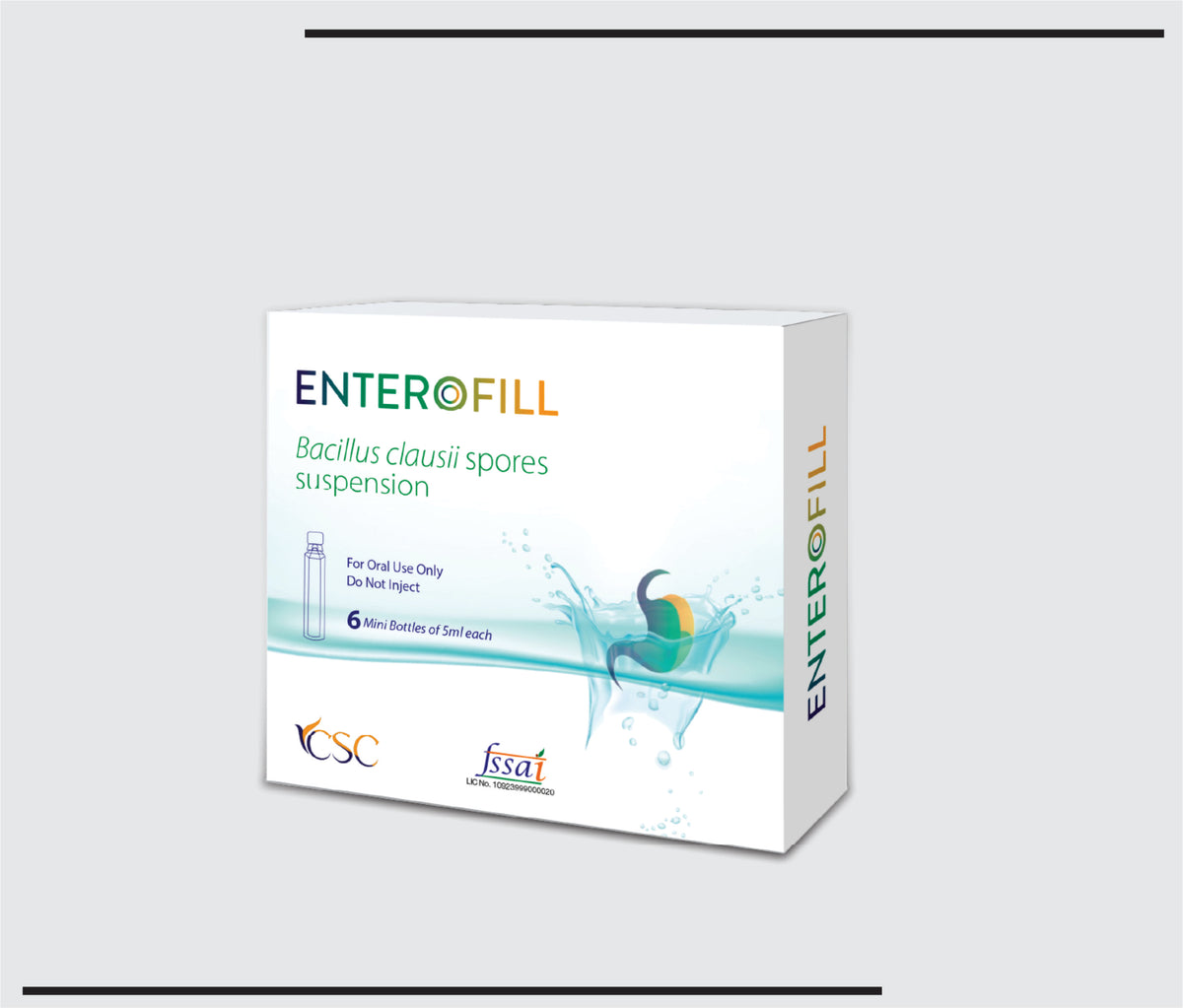 Enterofill ( 5 ml) Bacillus Clausi spores Suspension by Csc