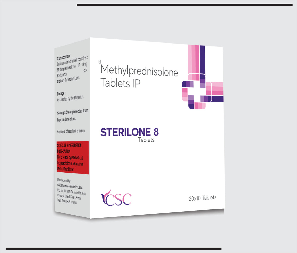 Sterilone 8 (20X10) Methylprednisolone IP 8 mg by Csc