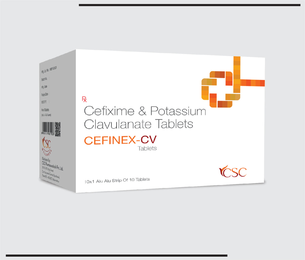 Cefinex CV (10x1x10) Cefixime 200mg + Clavulanic Acid 125 mg by Csc