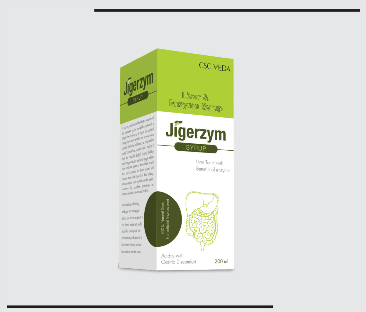 Jigerzym Syrup (200ml) Ayurvedic Liver Enztme Syrup by Csc