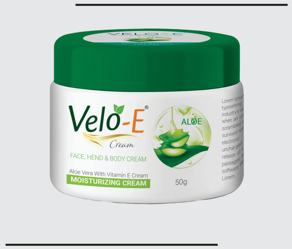 Velo E 50 g Jar (50 gm) Vitamin E Cream with Aloe vera by Csc