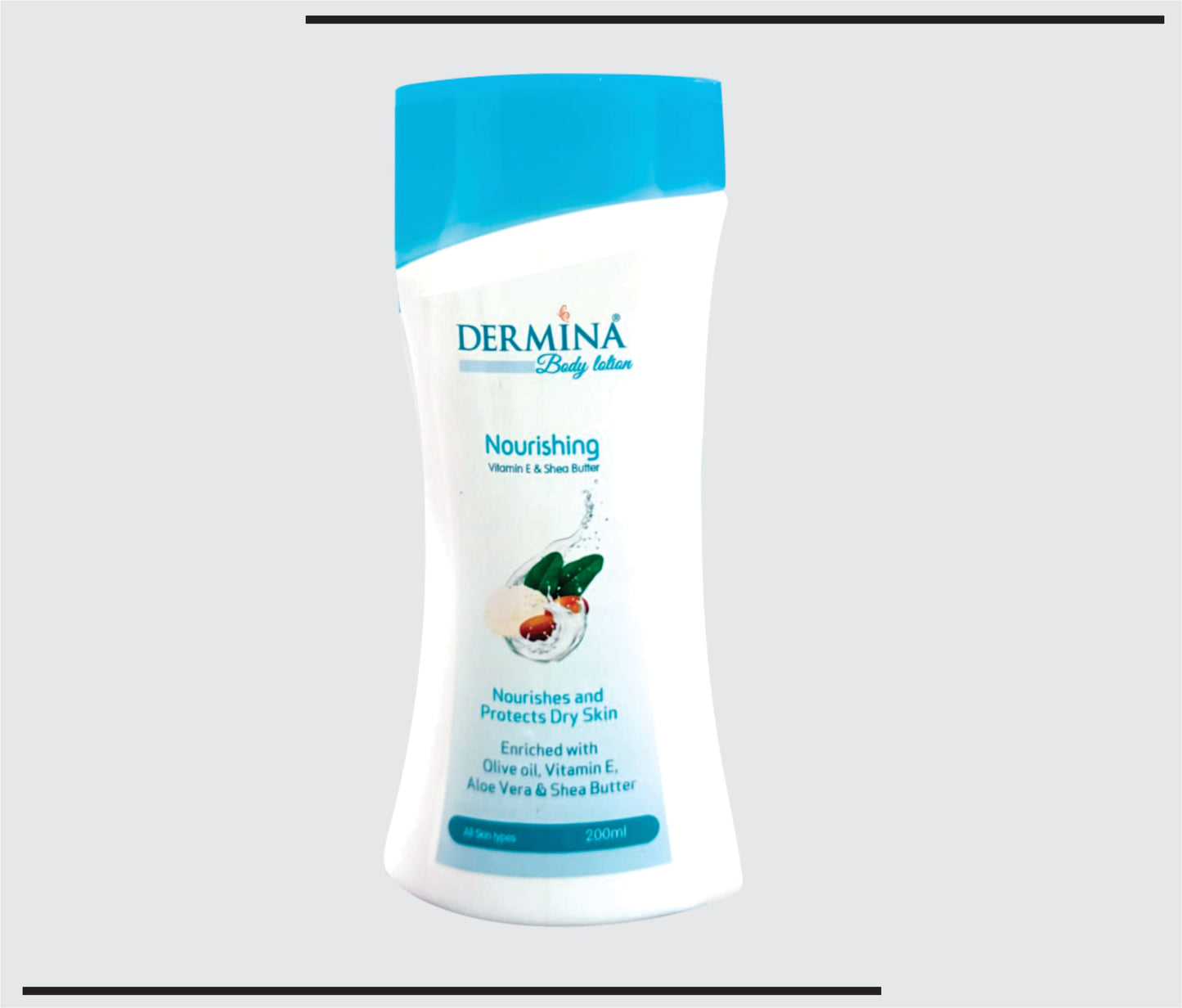 Dermina Body Lotion (Olive Oil,Vitamin E, Aloe Vera & Shea Butter)