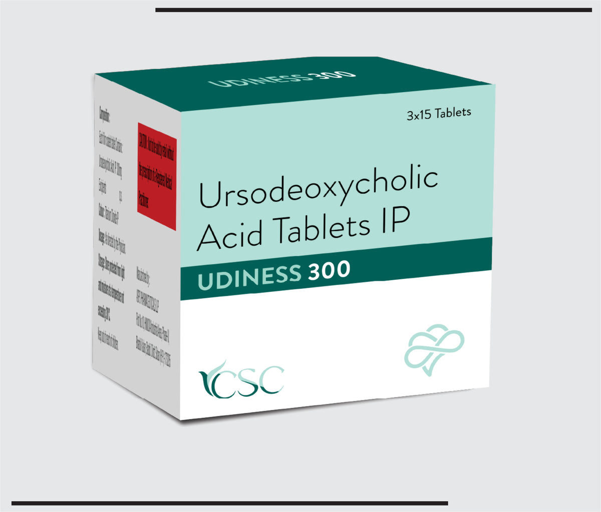 Udiness-300 (5x3x15) Ursodeoxycholic acid 300mg by Csc