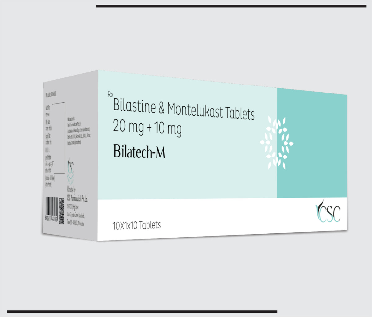 Bilatech- M (10x1x10) Bilastine 20mg + Montelukast Sodium 10mg Tablets by Csc