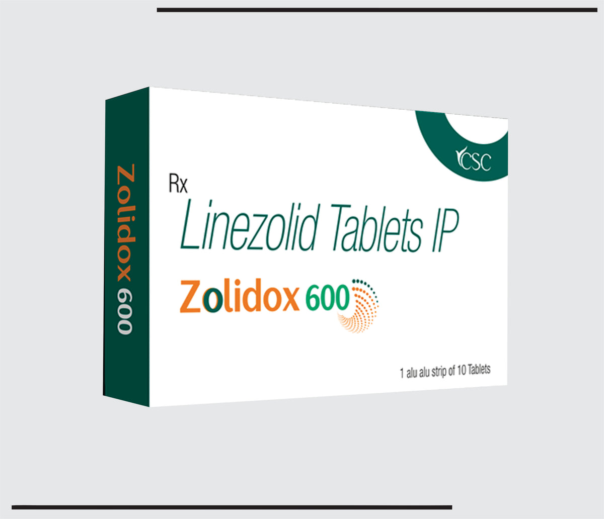 Zolidox -600 (10x1x10) Linezolid 600 by Csc