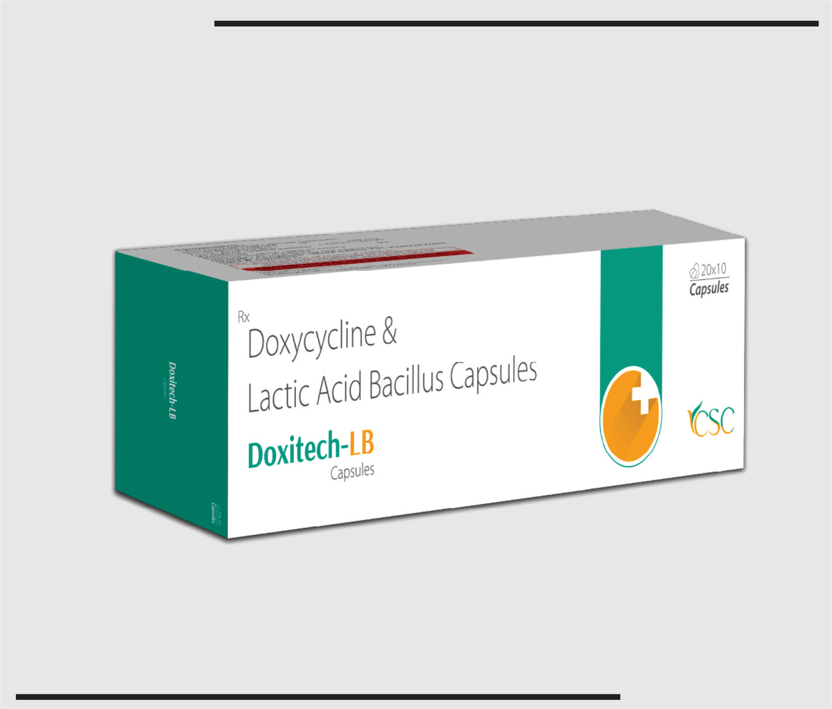 Doxytech LB (10x15) Doxycycline Hydrochloride IP eq. to Doxycycline 100mg+lactic Acid Bacillus 5 Million by Csc