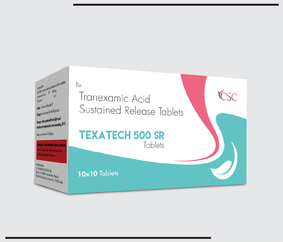 Texatech 500 SR (10x10) Tranexamic Acid 500 mg by Csc