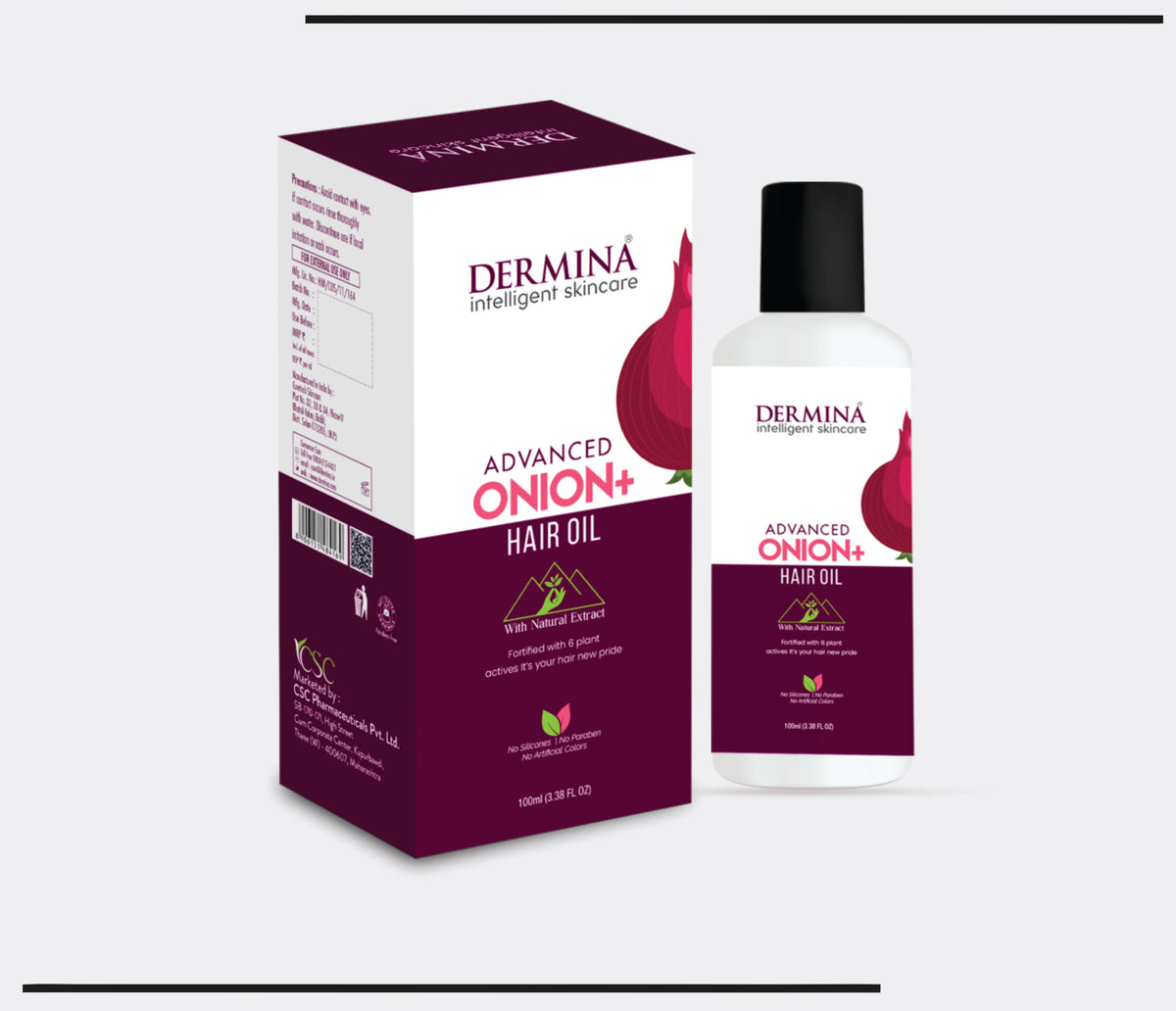 Dermina Advanced Onion + Hair Oil (100 ml ) Advance Onion Hair Oil by Csc