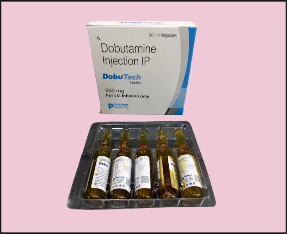 Dobutech 5Ml (5X5 Ml) Dobutamine 250 Mg/5 Ml Inj By Protech