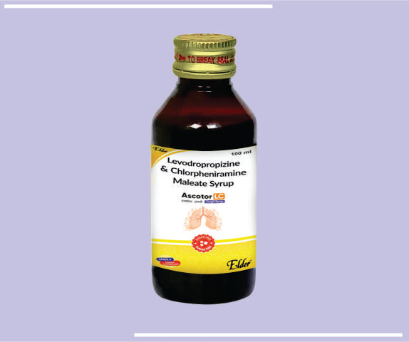 Ascotor Lc Syp (36X100Ml) Levodropropizine 30 Mg, Chlorpheniramine 2 Mg Syr By Elder