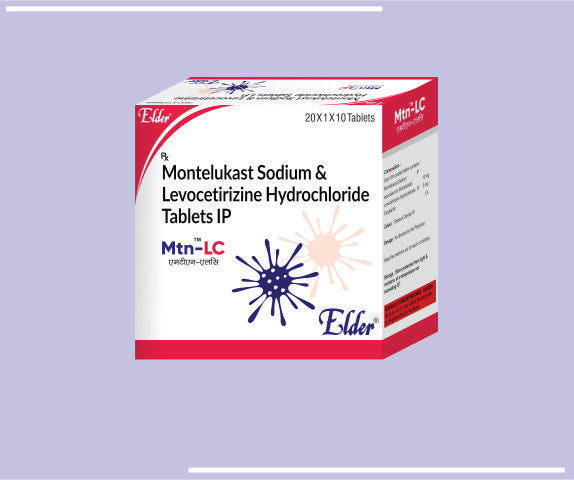 Mtn Lc Tabs (10/5Mg) (20X1X10) Montelukast 10 Mg, Levocetirizine 5 Mg Tab By Elder