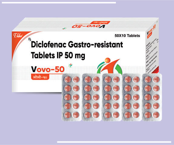 Vovo 50 Tabs (50X10) Diclofenac Sodium 50 Mg Tab By Elder