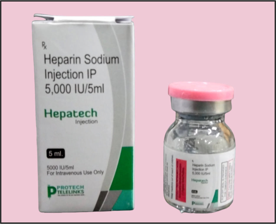 Hepatech-5000 (5 Ml) Heparin 5000 Iu/5 Ml Inj By Protech