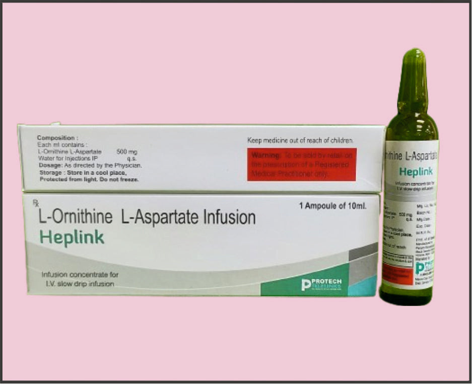 HEPLINK VIAL (L-Ornithine L-Aspartate 5000Mg/10Ml)