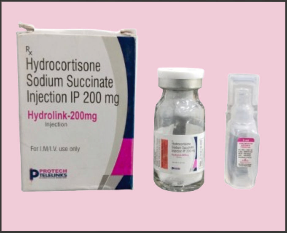 HYDROLINK 200 MG INJ 1 VIAL (Hydrocortisone 200Mg)