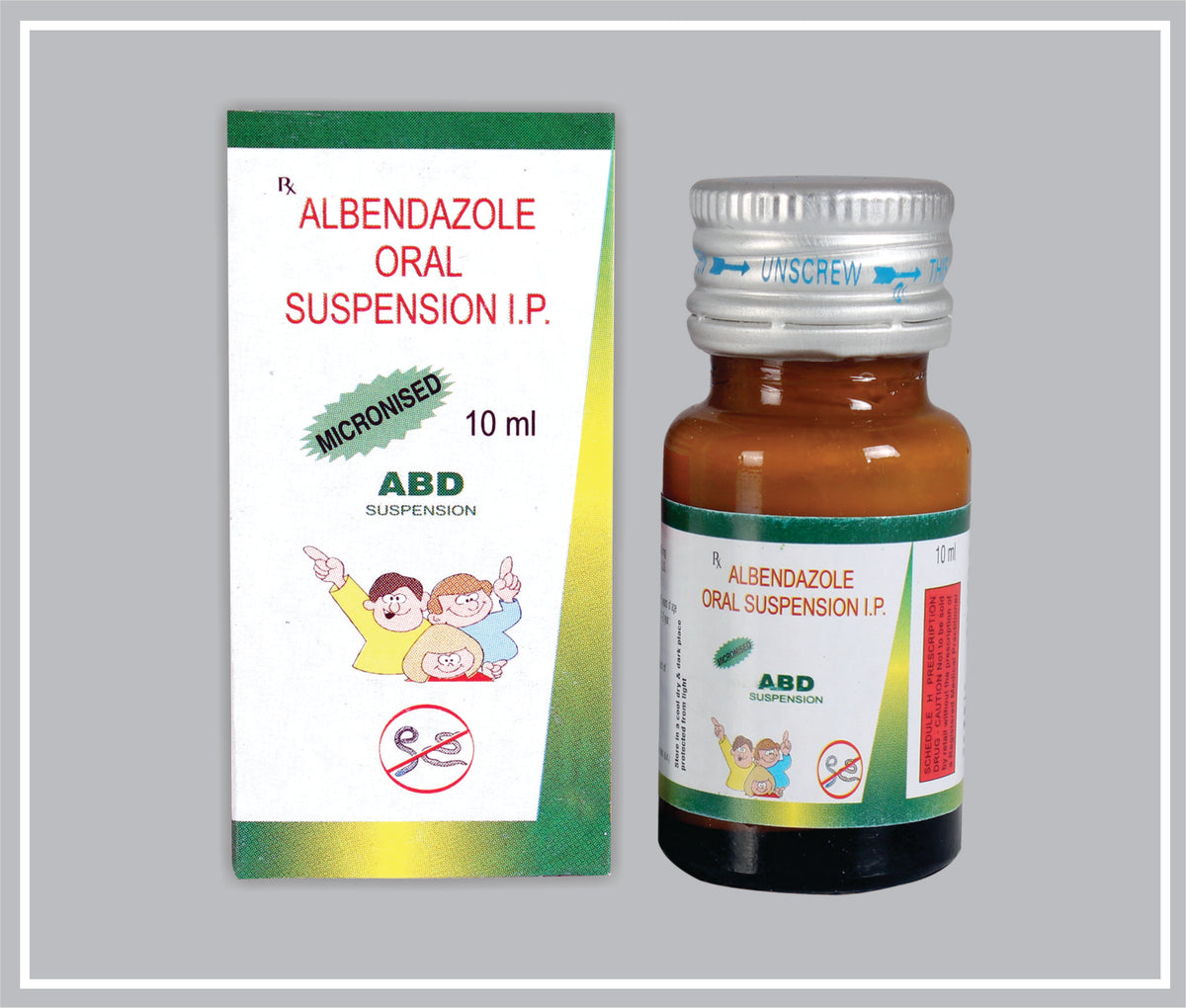 Abd Suspension 10Ml (Albendazole 200Mg/5Ml) By Intas