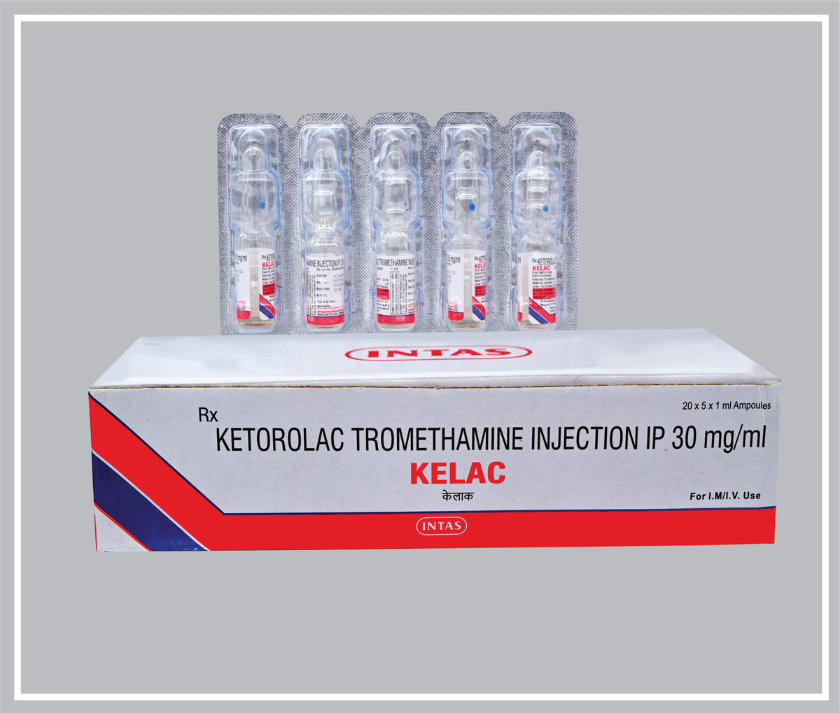 Kelac 1Ml Inj. (Ketorolac Tromethamine 30Mg /Ml ) By Intas