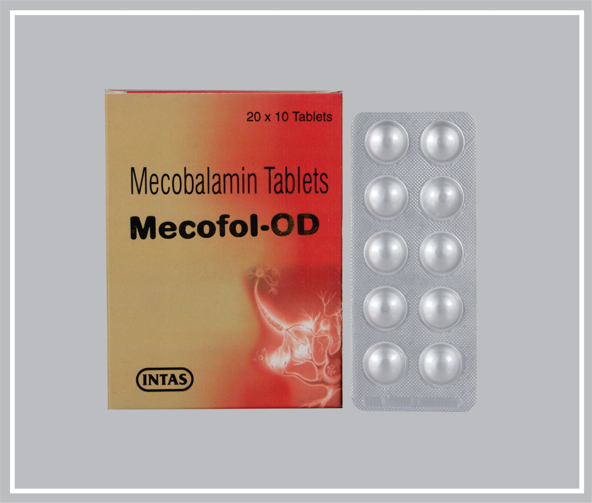 Mecofol-Od 10 Tab (Methylcobalamin 1500Mcg ) By Intas