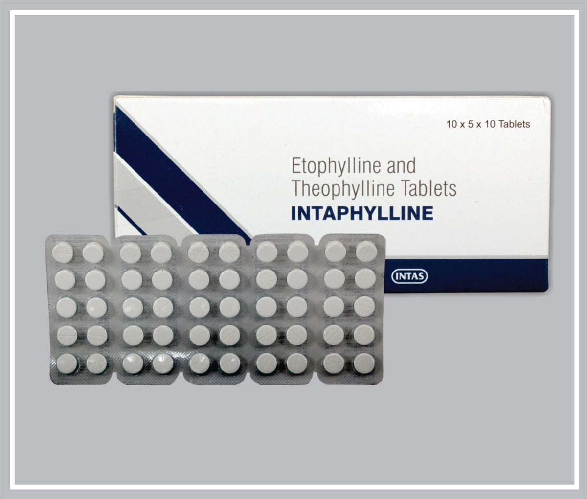 Intaphylline 10 Tab (Etophylline 77 Mg, Theophylline 23 Mg Tab) By Intas