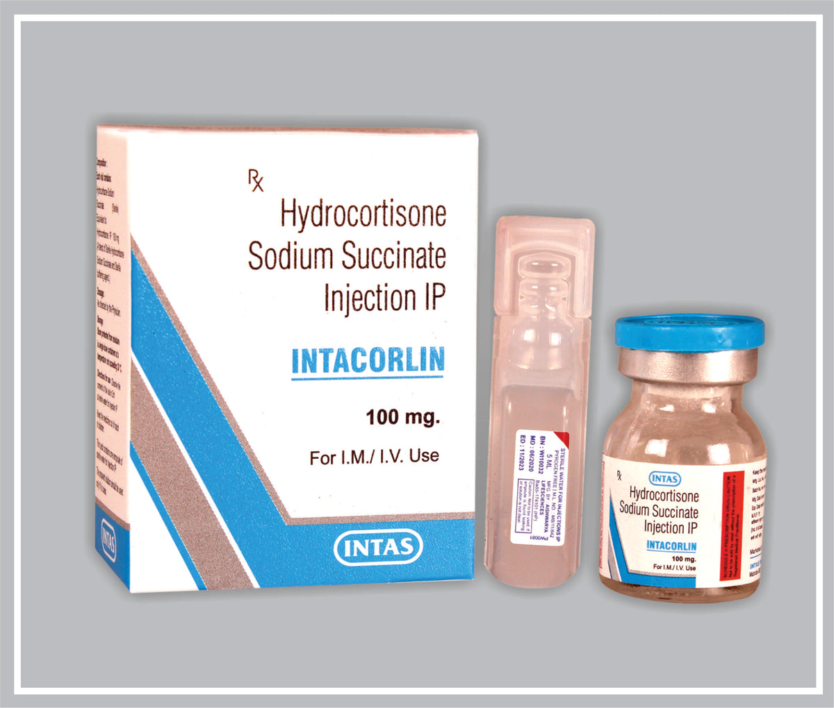 Intacorlin 100Mg Inj (Hydrocortisone Sodium Succinate 100Mg Injection) By Intas