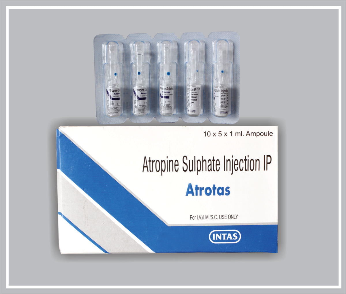 Atrotas 1Ml Inj (Atropine Sulphate 0.6Mg /Ml ) By Intas