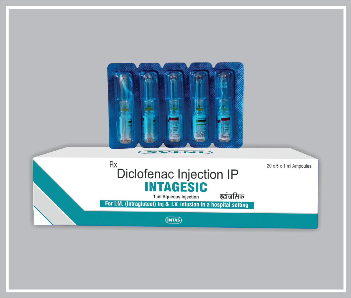 Intagesic 1 Ml (Diclofenac Sodium 75Mg/Ml) By Intas