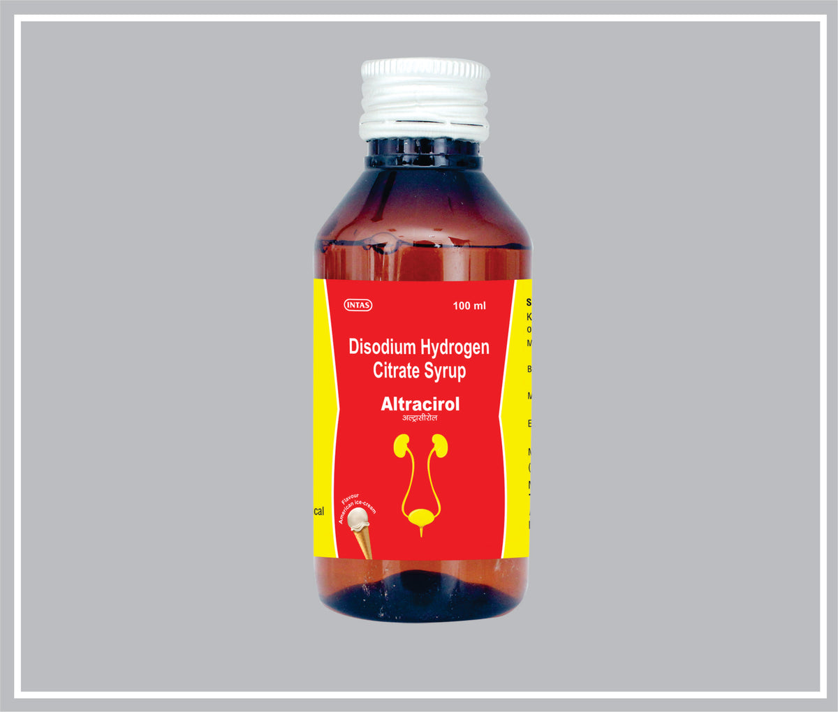 Altracirol 100 Ml (Disodium Hydrogen Citrate 1.25Gm /5Ml ) By Intas
