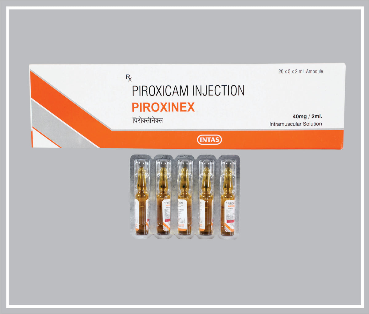 Piroxinex 2 Ml (Piroxicam 20Mg /Ml ) By Intas