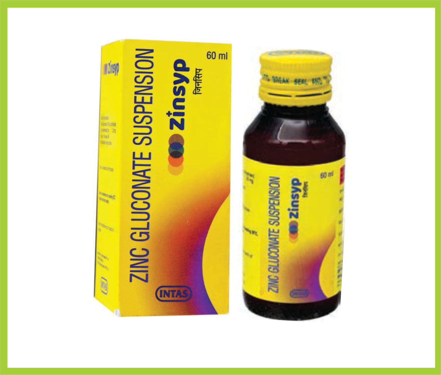 Zinsyp 60 Ml (Zinc 20 Mg/5 Ml Syr) By Intas