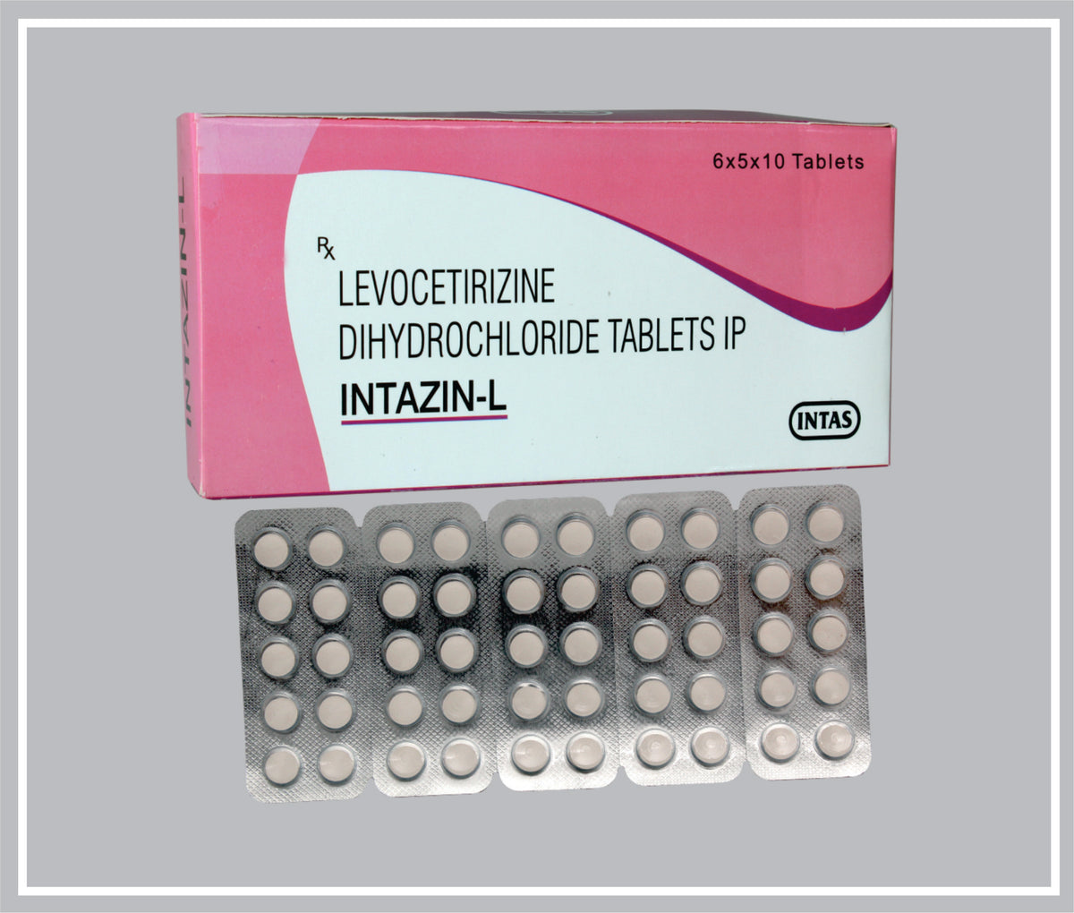 Intazin-L 10 Tab (Levocetirizine Dihydrochloride 5Mg, Uncoated Tablet) By Intas