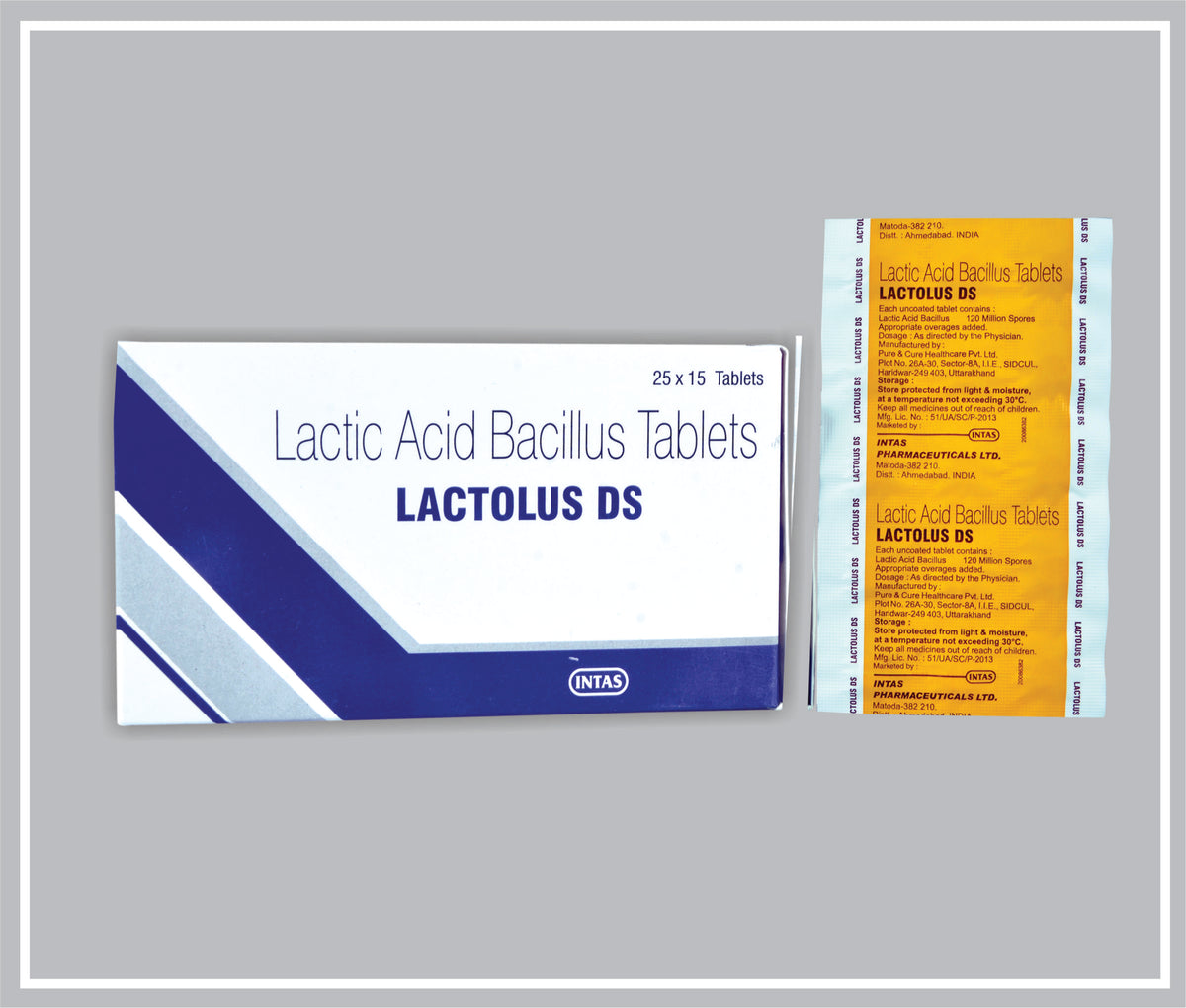 Lactolus Ds 15 Tab (Lactic Acid Bacillus 120 Million Spores ) By Intas