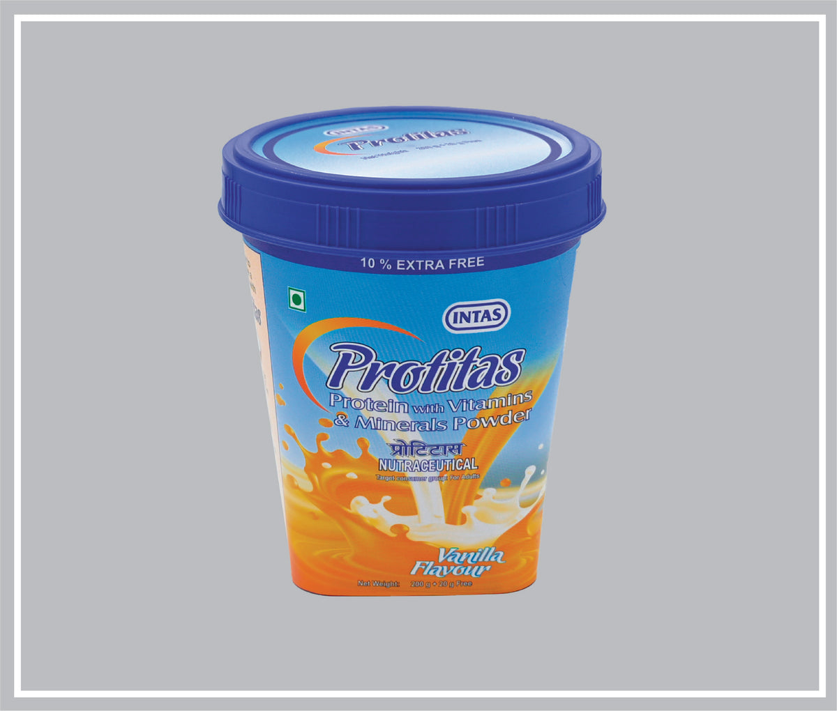 Protitas 220 Gm (Vanilla) (Protein Powder 220 G) By Intas