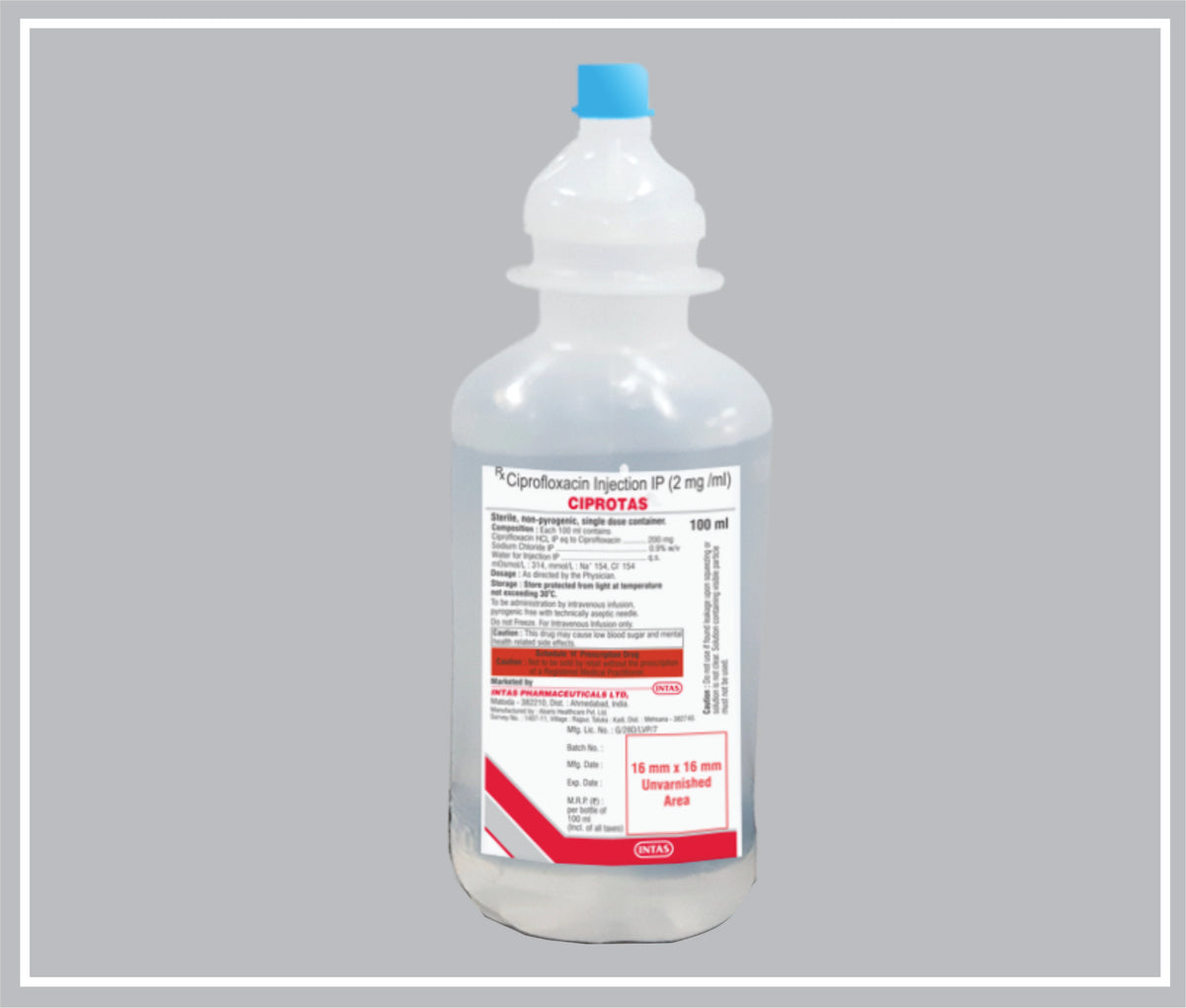 Ciprotas 100 Ml (Ciprofloxacin 200Mg ) By Intas