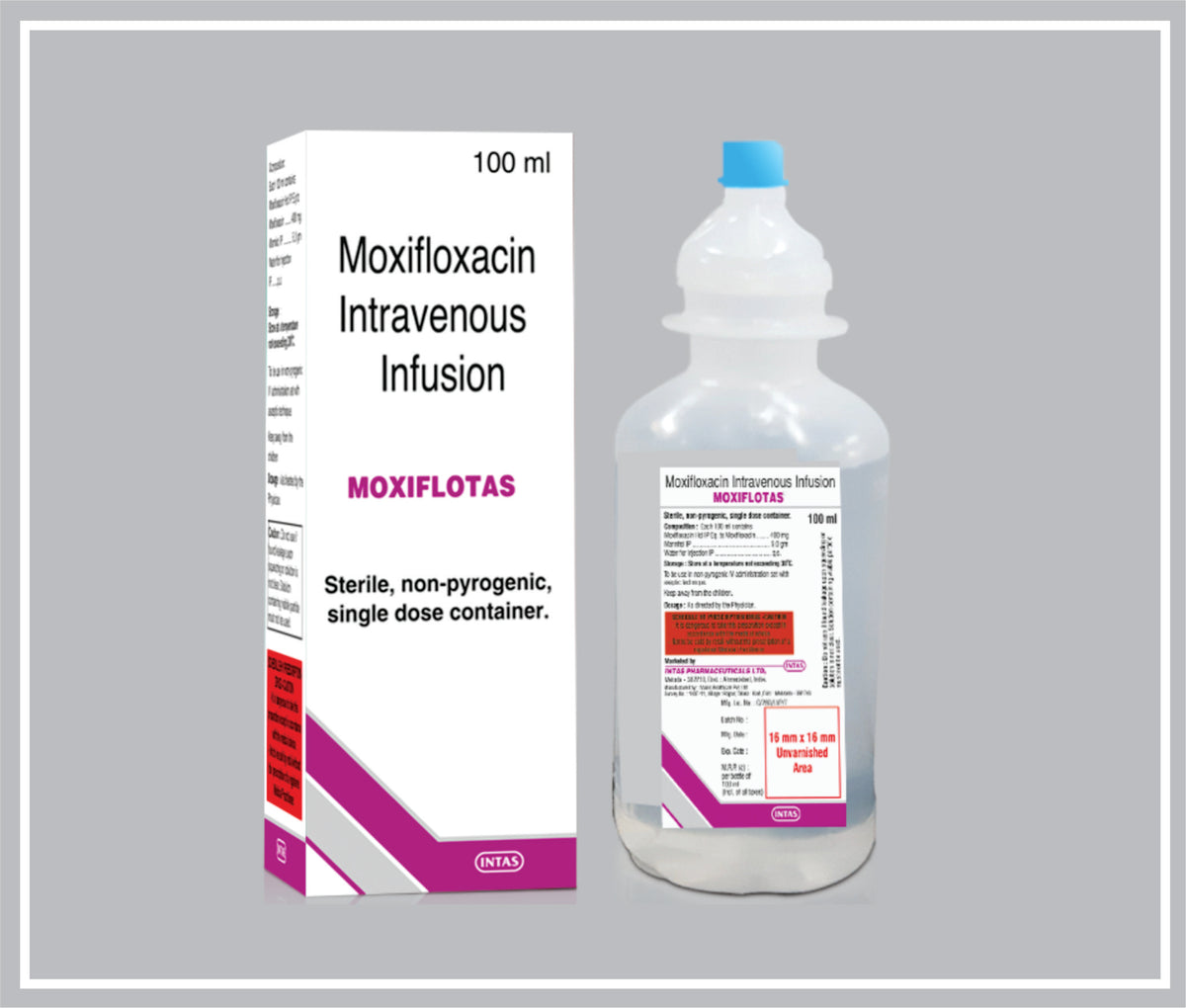 Moxiflotas 100 Ml (Moxifloxacin 400Mg ) By Intas