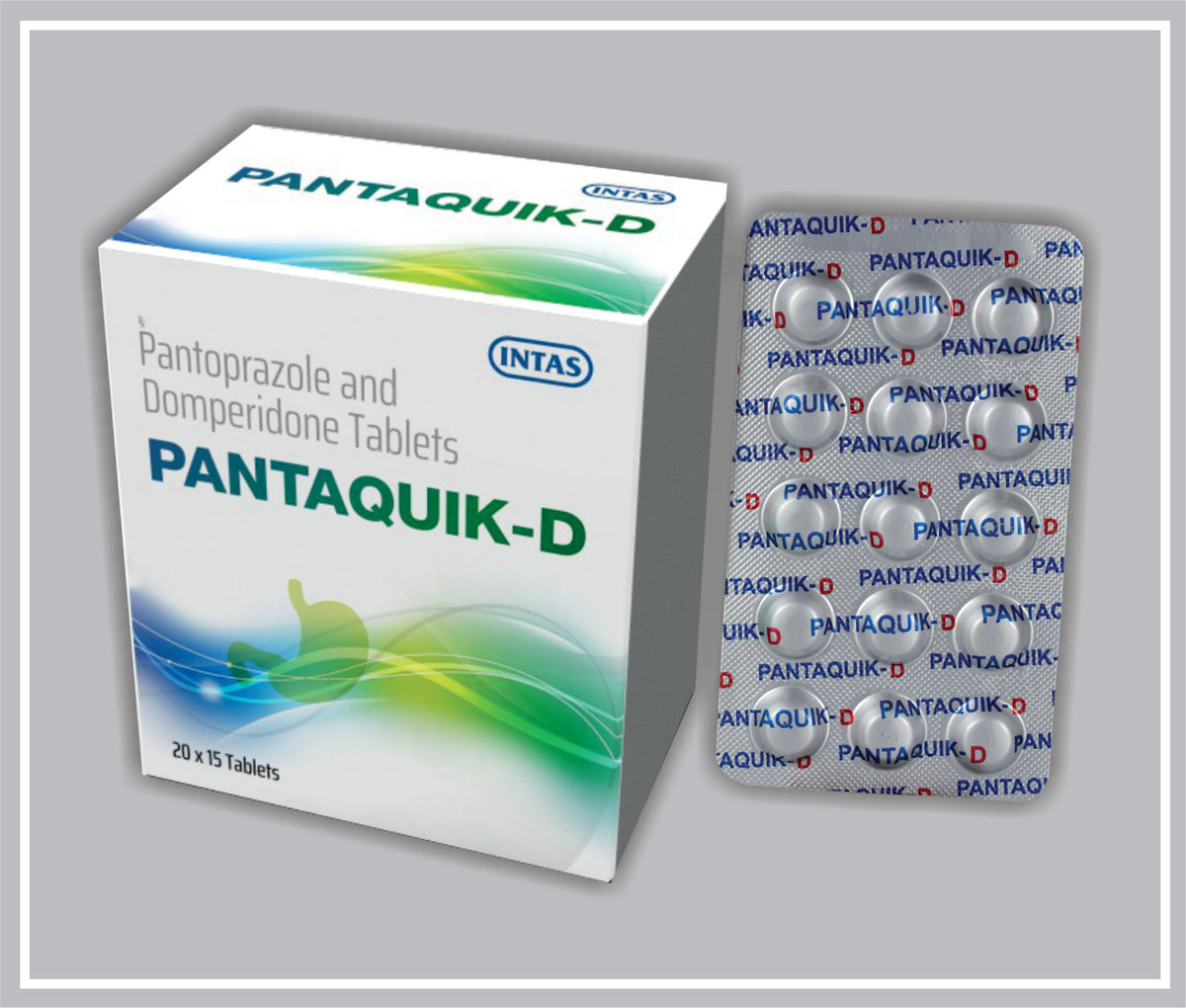 Pantaquik D 15 Tab (Pantoprazole 40 Mg, Domperidone 10 Mg Tab) By Intas