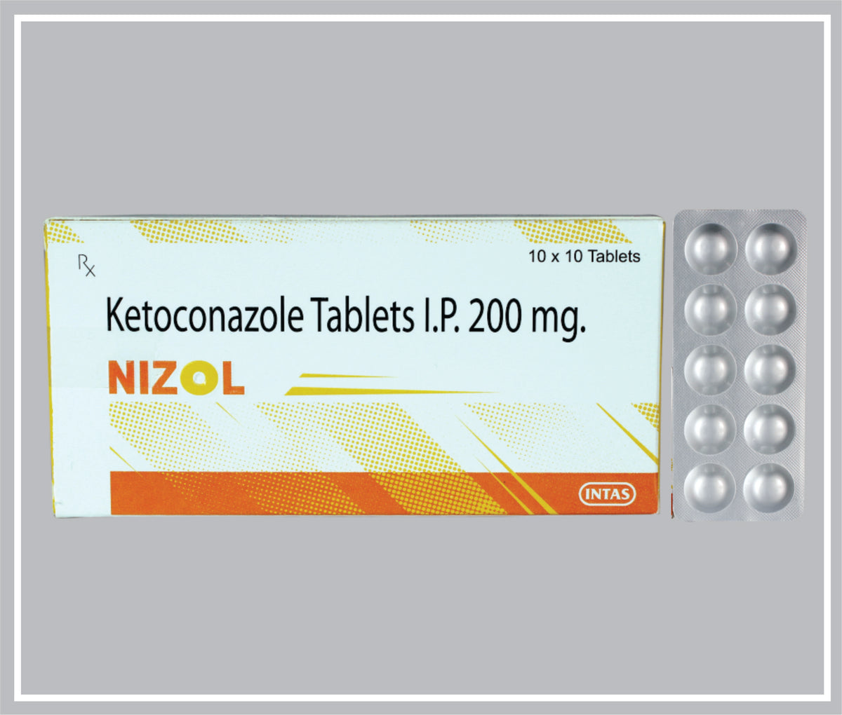 Nizol 10 Tab (Alu-Alu) (Ketoconazole 200Mg ) By Intas