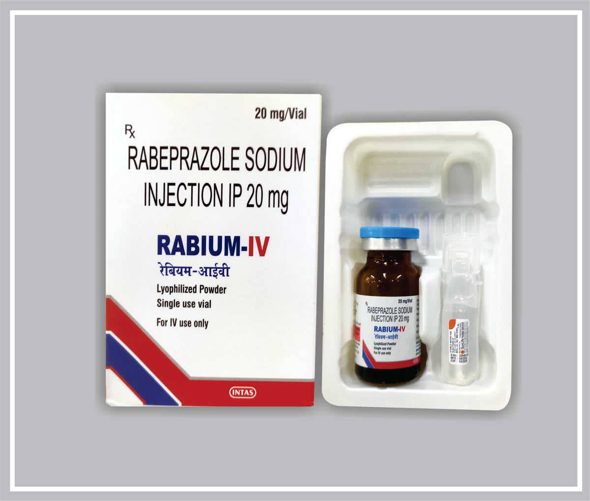 Rabium Iv 20 Mg (Rabeprazole 20 Mg Iv Inj) By Intas