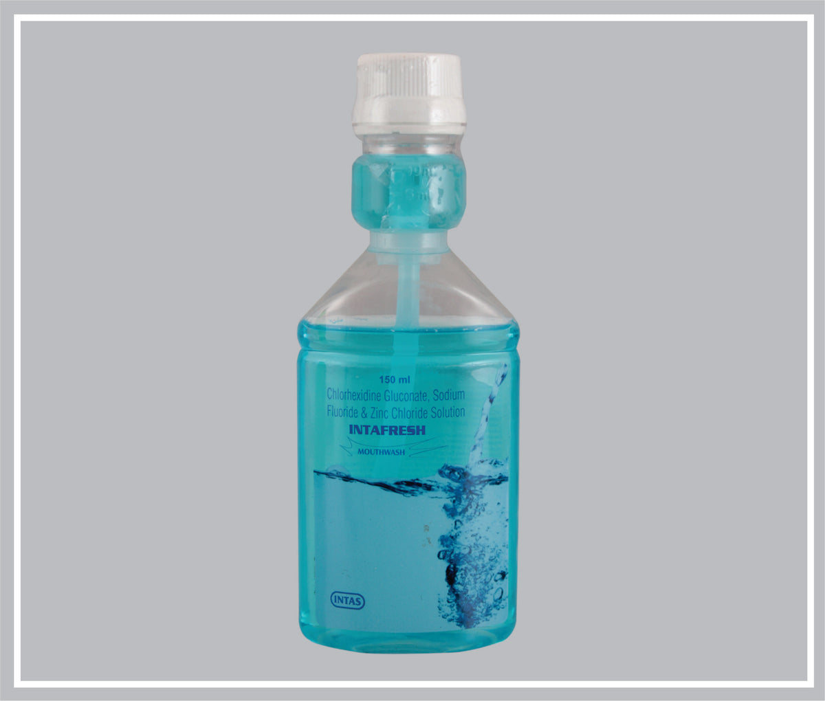 Intafresh Mouthwash 150 Ml(Combo) (Chlorhexidine Gluconate 0.2% W/V, Sodium Fluoride 0.05% W/V, Zinc Chloride 0.09% W/V Mouthwash) By Intas