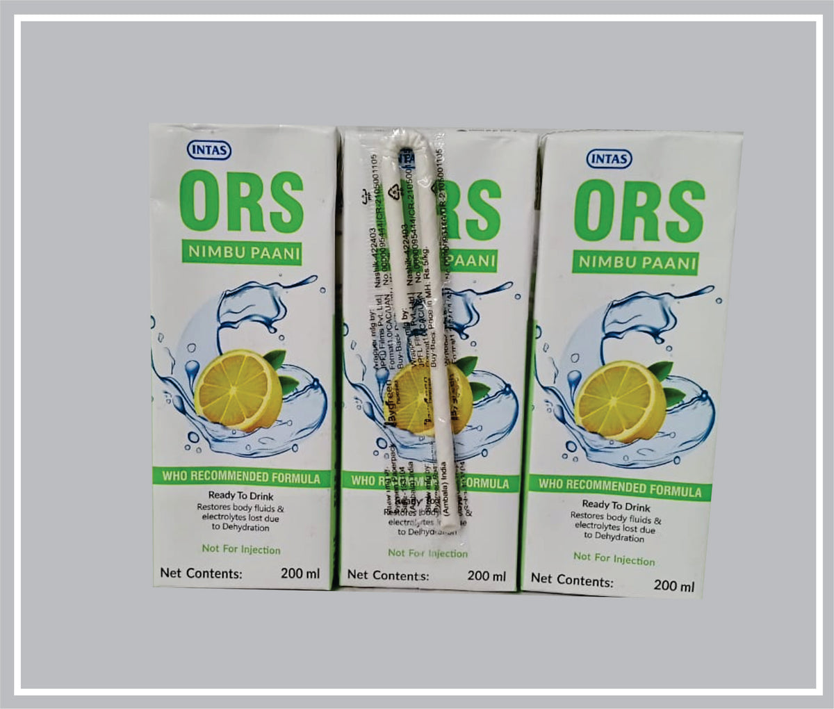 Intas Ors (Nimbu Pani) 200 Ml (Oral Rehydration Salt, Ready To Drink ) By Intas
