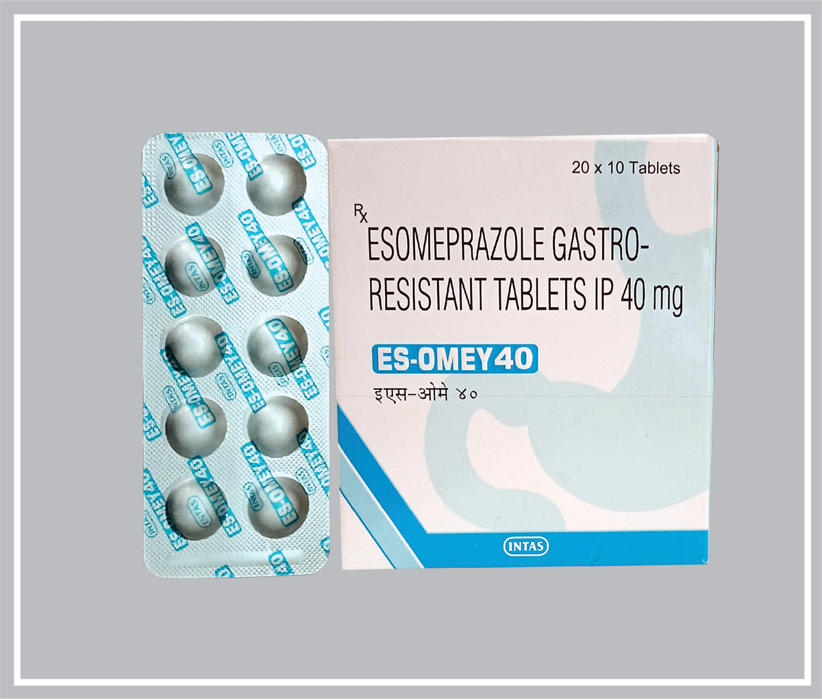 Es- Omey 40 (10T) (Esomeprazole 40 Mg Gastro-Resistant Tab) By Intas